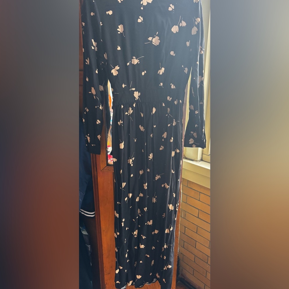 Who what wear Floral Black wrap Maxi Dress